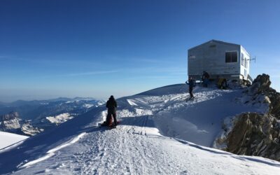 Skiing the North Face of  Mont Blanc