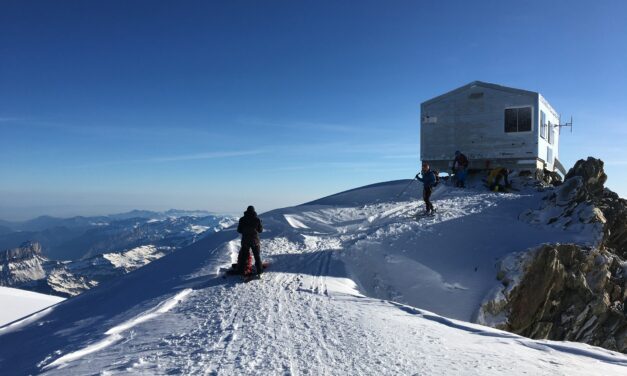Skiing the North Face of  Mont Blanc