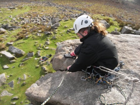 Lead climbing coaching at Sheeps Tor
