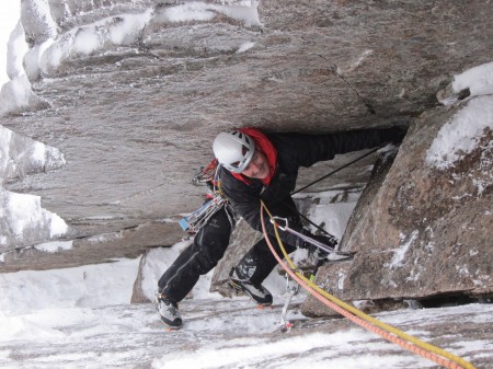Nick on the crux of Stirling Bomber