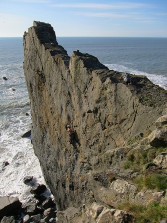 Climbers on "Out of the Blue"