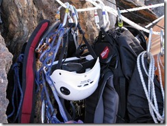 Kit clipped in at Camp 2