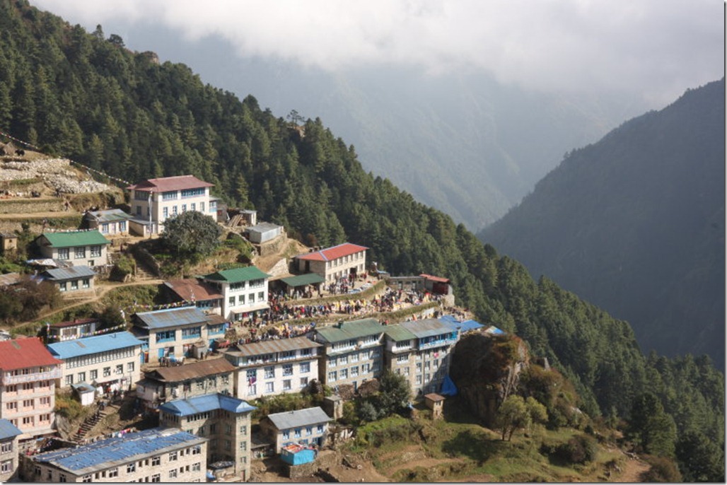 Namche Bazar, view from our Tea House Namche Bazar, view from our Tea House