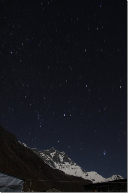 Clear skies above Dingboche (4400m)
