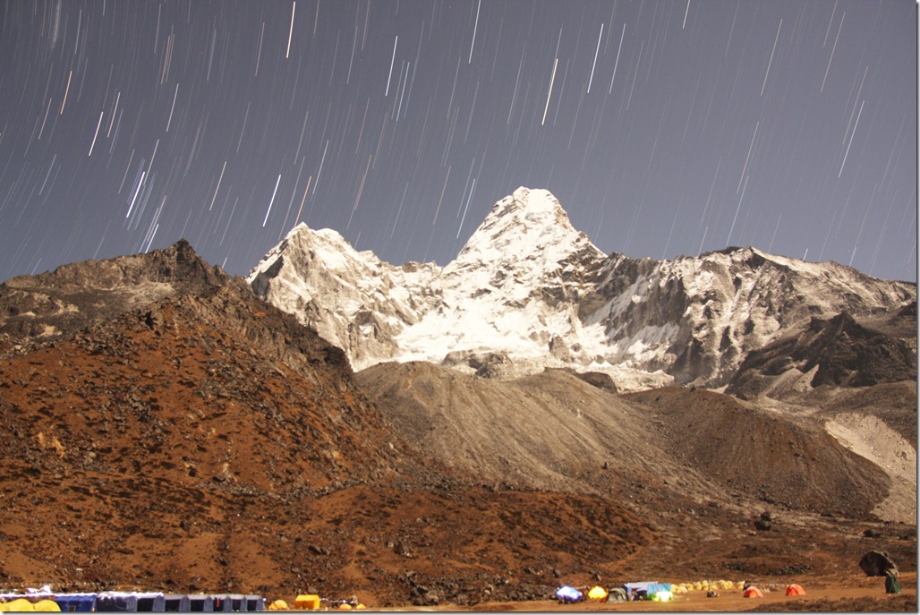 Star Trails over Ama Dablam on another clear night Star Trails over Ama Dablam on another clear night