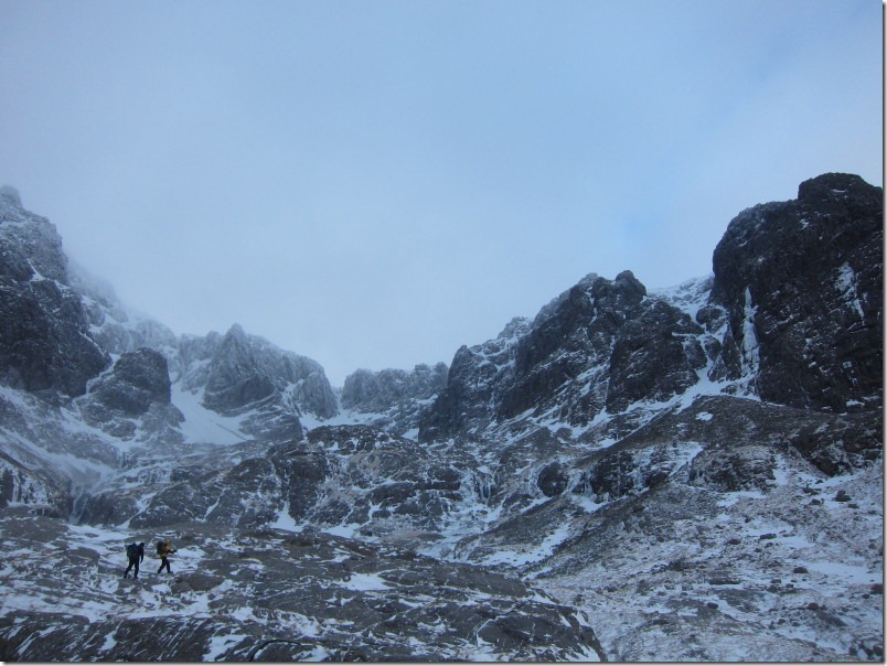 Looking up to the Ciste from the CIC hut