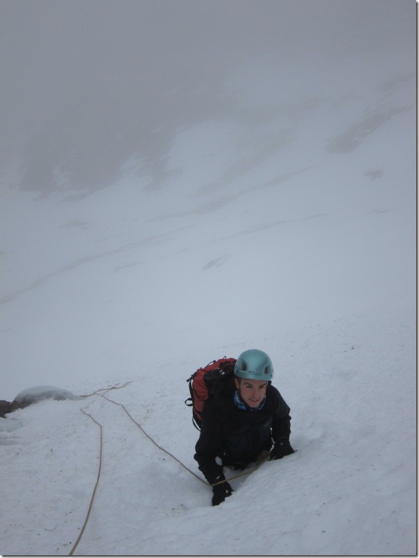 Henry enjoying the Couloir