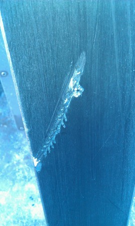 The dangers of early season skiing on a thin snow pack.