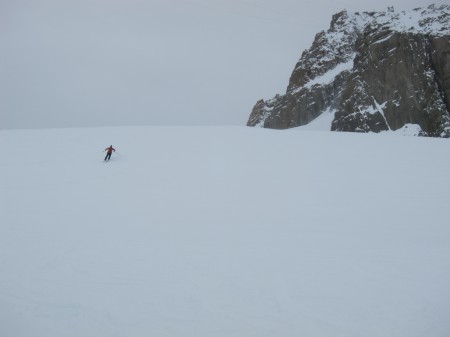 Flat light, but could fresh tracks if you were careful