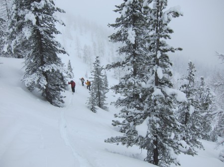 Ski touring in the Dolomites
