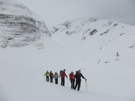 Flat light made route finding hard work on some days.
