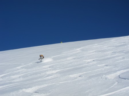 An overnight freeze gave us perfect hero powder the next day.