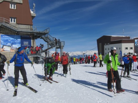 We swapped the deserted mountains for the busy resort of Verbier, thankfully not for long.