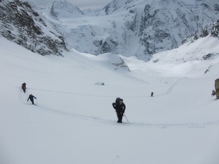 1300m of ascent from Arolla to the Bertol