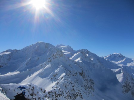 Stunning views out towards the Grand Combin