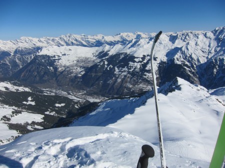 Looking across towards Verbier