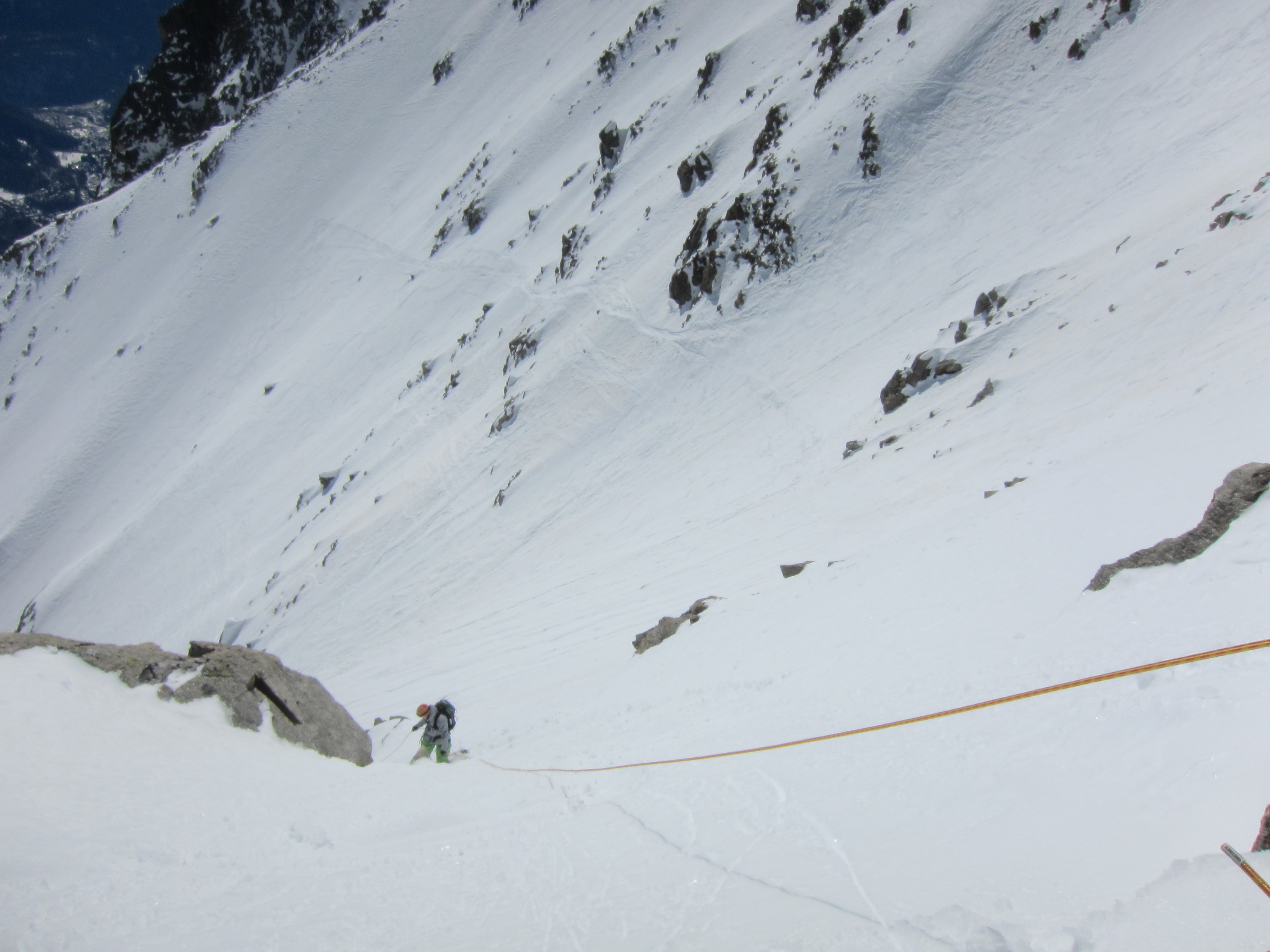 Hand rail in for the initial steepness