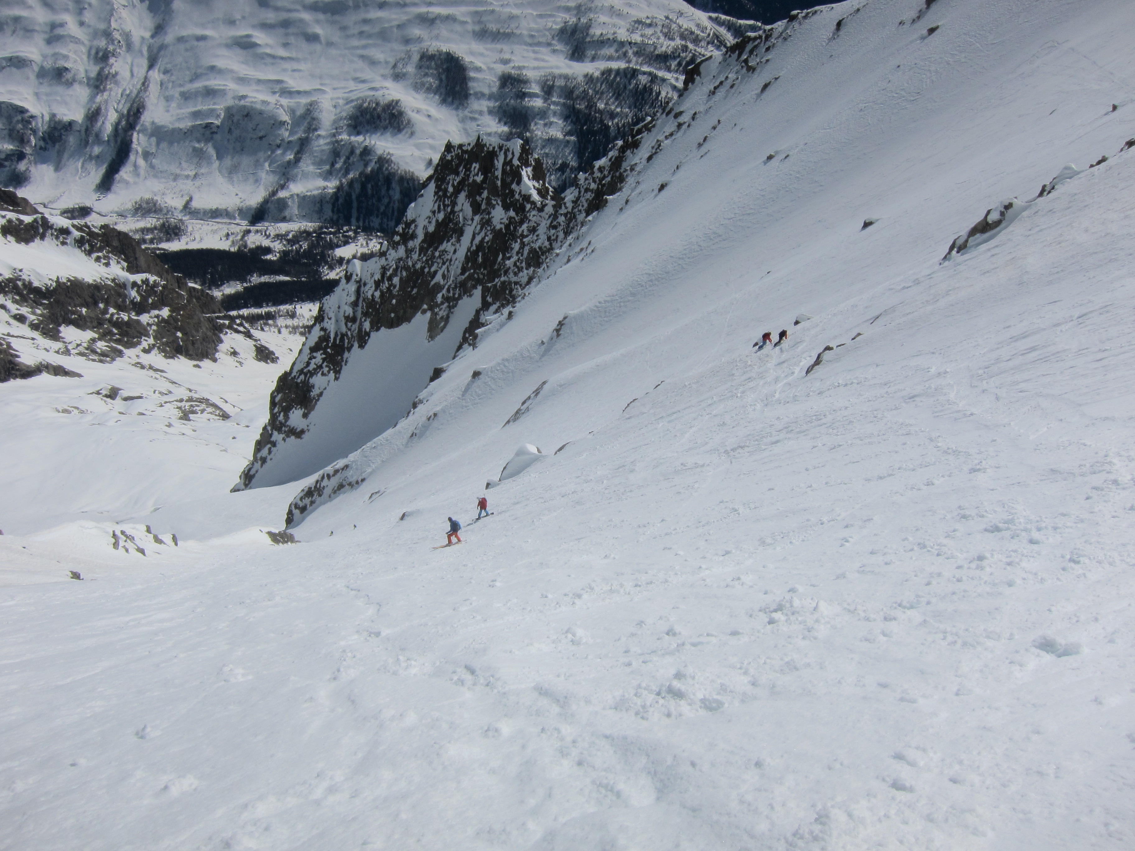 The middle section of the couloir