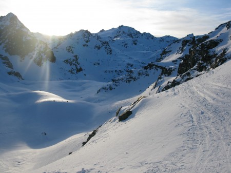 Looking towards the Rosa Blanche, dawn of day 2