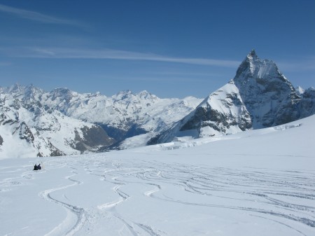 The descent to Zermatt past the Matterhorn