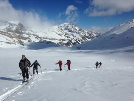 The team touring up in the wind, day 2