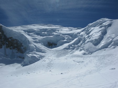 North face of Mont Blanc, a good ski when in condition.