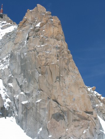 South face of the Midi, rock climbing time!