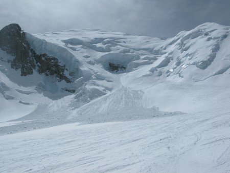 Serac fall from the north face