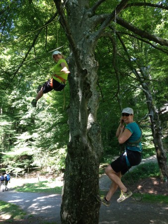 Crevasse rescue practice in the morning