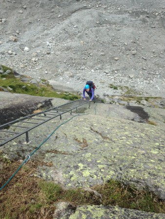 The new ladders to the Couvecle refuge