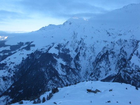 Looking down at the Brunet refuge.