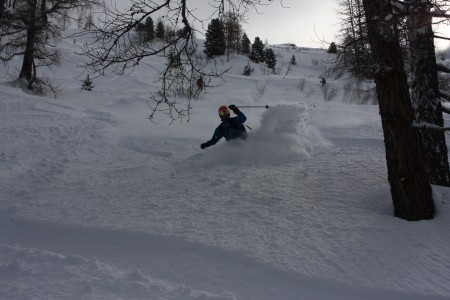 Below the Plan D'Aiguille - some great powder on these off piste runs.