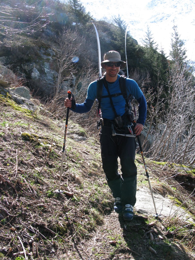Walking out below the snow line