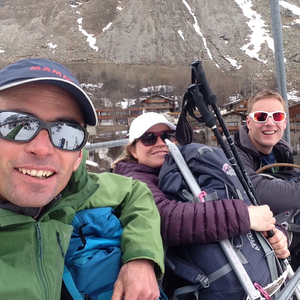 On the lift at Bonneval day 1