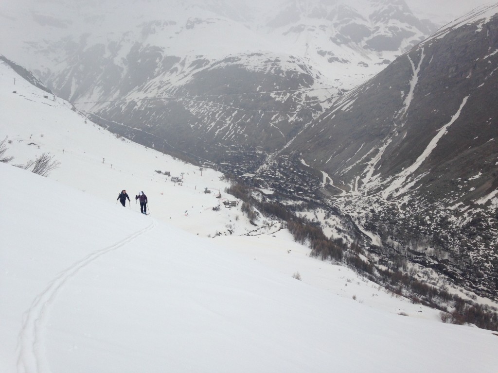 Mixed weather on the way to the hut.