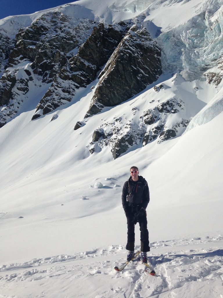 Rob and a ice cliff
