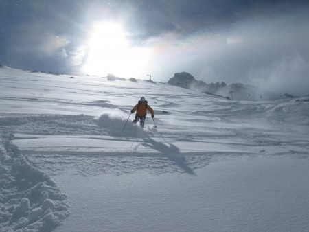 Grand Montet powder, day 1
