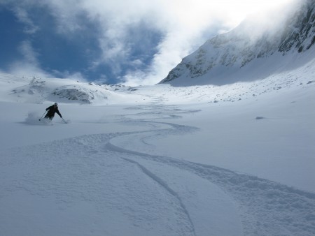 Untracked valleys at the Grand Montet are very rare indeed