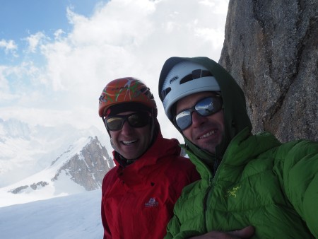 Just before trying some soggy technical climbing