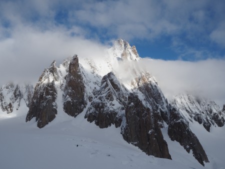 Fresh overnight snow on Mont Blanc du Tacul
