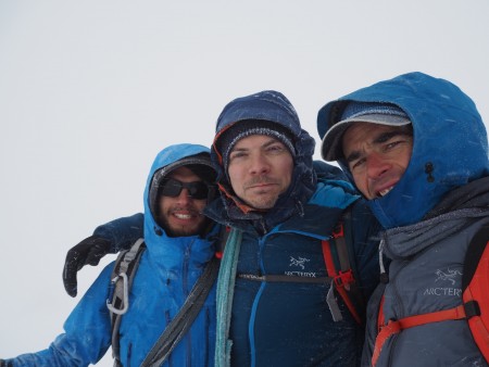 Burly weather up high. We ran away soon after this photo!