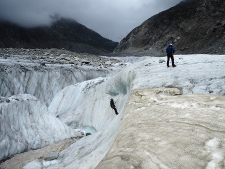 Crevasse rescue training on the Mer du Glace