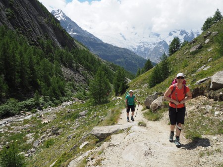 Above the tree line en route to the Almageller Hutte