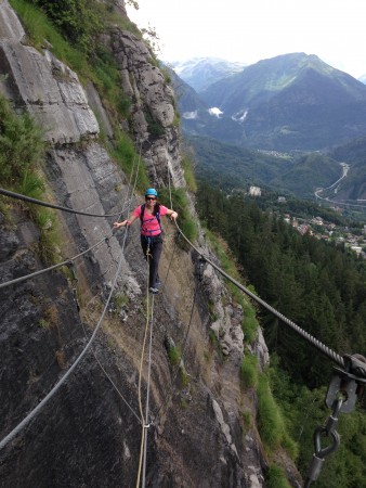 The Via Ferrata above Passy, a good rest day activity.