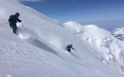 Perfect conditions for a Heli-Ski Mont Blanc