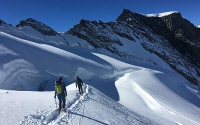 Autumn mountaineering on the Allalinhorn