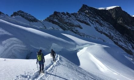 Autumn mountaineering on the Allalinhorn