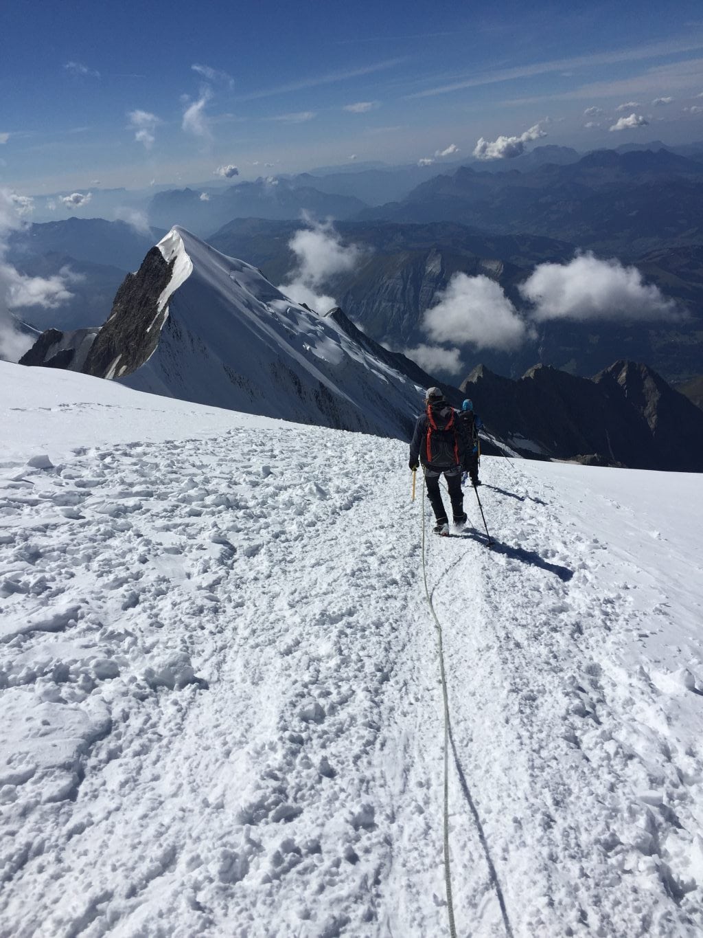 Descending from Mont Blanc