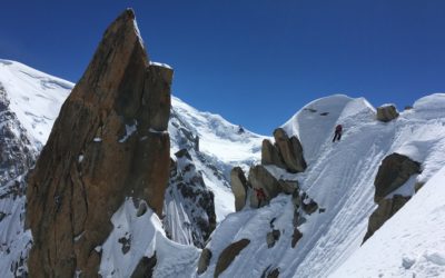 Spring time climbing and skiing in Chamonix