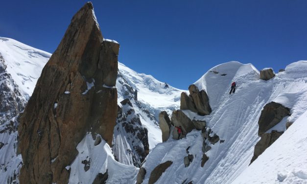 Spring time climbing and skiing in Chamonix
